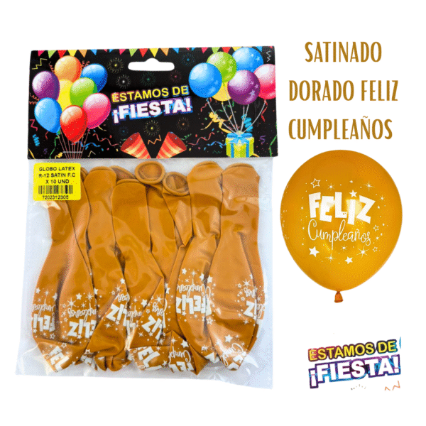 113 Globo Satín Feliz Cumpleaños