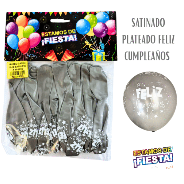 114 Globo Satín Feliz Cumpleaños