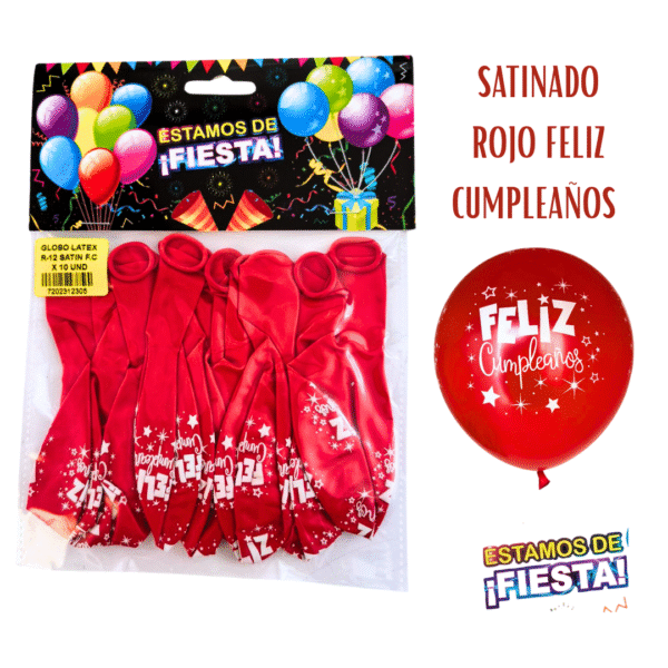 117 Globo Satín Feliz Cumpleaños