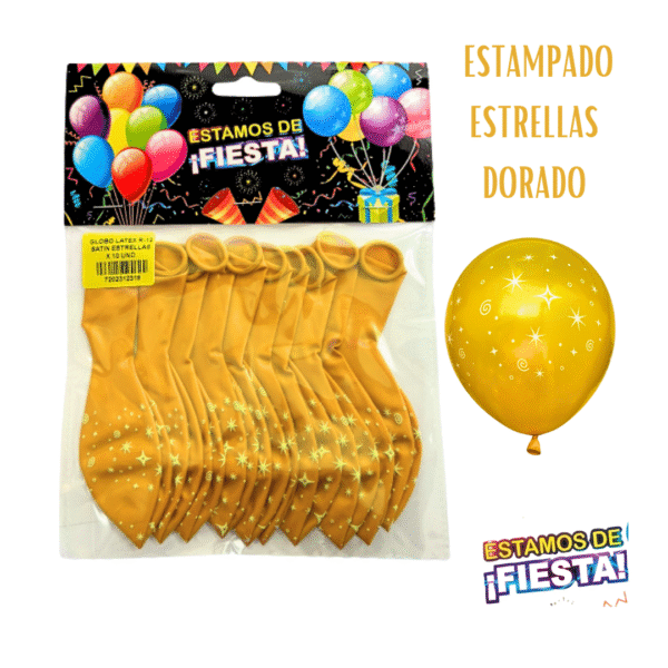 121 Globos Satín Estrellas