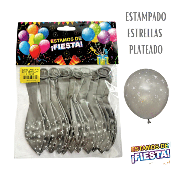 122 Globos Satín Estrellas