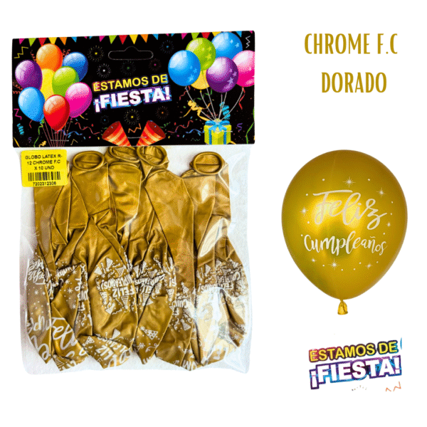 Globo Chrome Feliz Cumpleaños