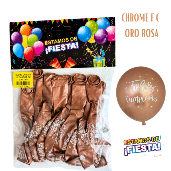 Globo Chrome Feliz Cumpleaños