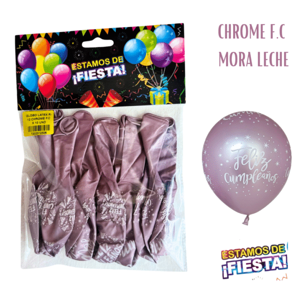 Globo Chrome Feliz Cumpleaños