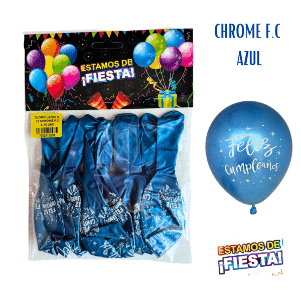 Globo Chrome Feliz Cumpleaños