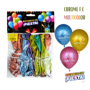 Globo Chrome Feliz Cumpleaños