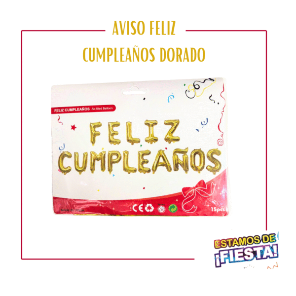 169 Aviso Feliz Cumpleaños (Letra a Letra)