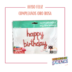 172 Aviso Happy Birthday (Letra Cursiva)