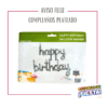 Aviso Happy Birthday (Letra Cursiva)