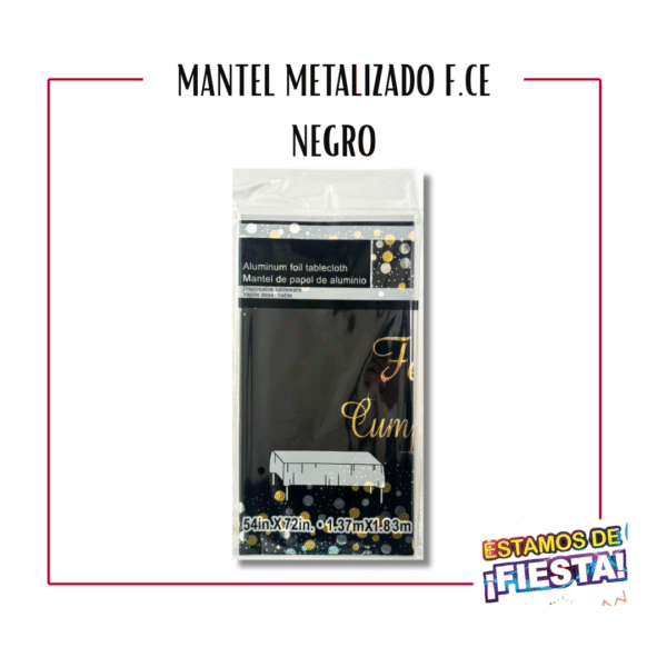 Mantel Estampado Feliz Cumpleaños (Letra Cursiva)