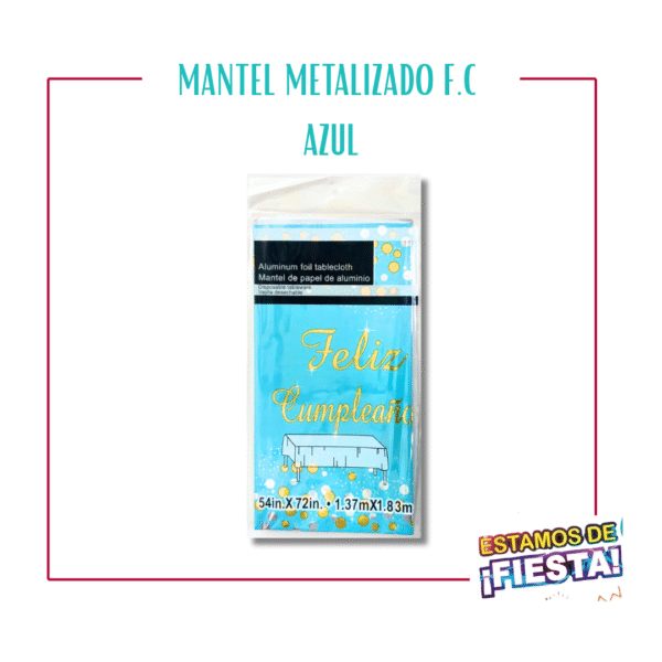Mantel Estampado Feliz Cumpleaños (Letra Cursiva)