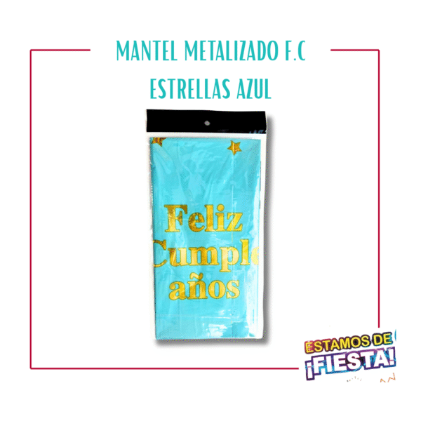 327 Mantel Metalizado Feliz Cumpleaños (Letra a Letra)
