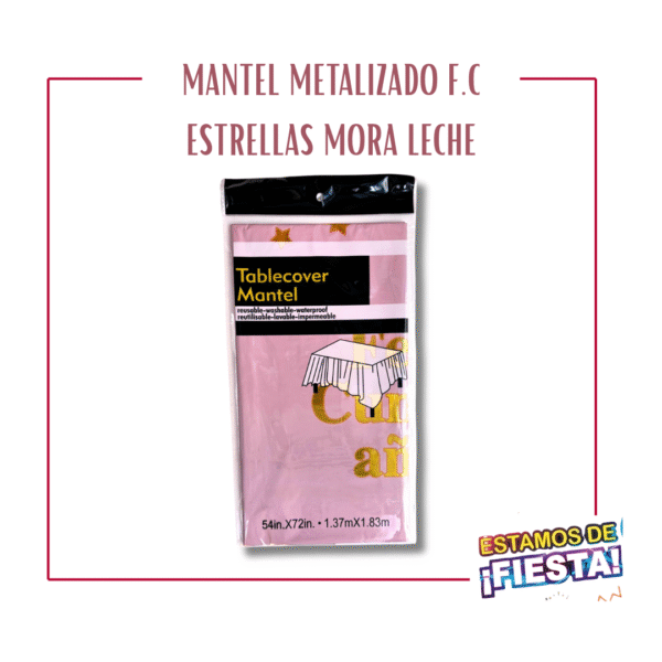 328 Mantel Metalizado Feliz Cumpleaños (Letra a Letra)
