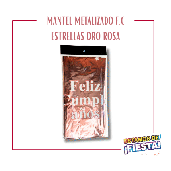 329 Mantel Metalizado Feliz Cumpleaños (Letra a Letra)