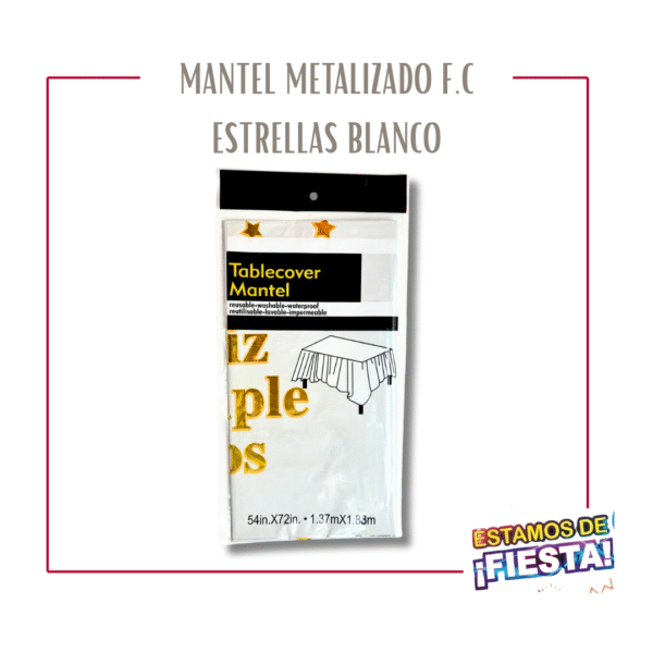 331 Mantel Metalizado Feliz Cumpleaños (Letra a Letra)
