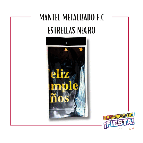 332 Mantel Metalizado Feliz Cumpleaños (Letra a Letra)