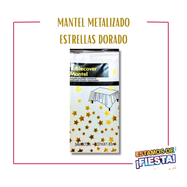 Mantel Metalizado Estrellas