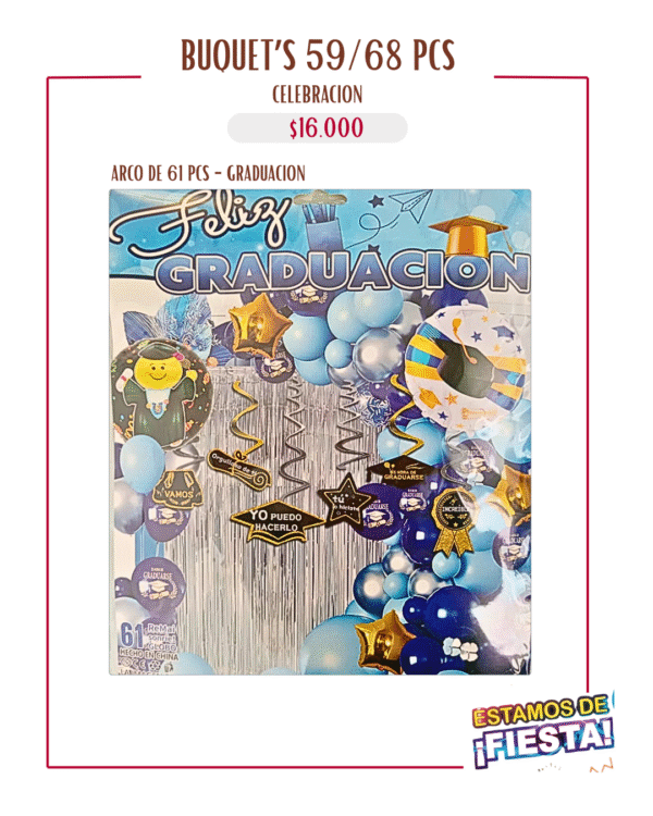 Arco de Celebración de 59 a 68 Pcs