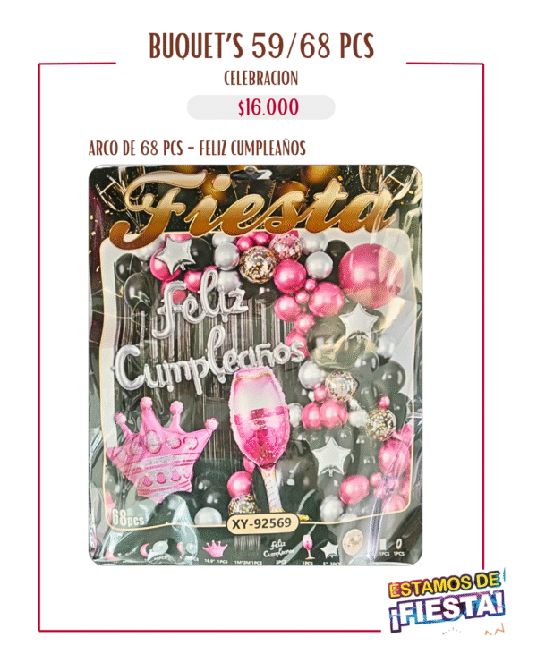 Arco de Celebración de 59 a 68 Pcs
