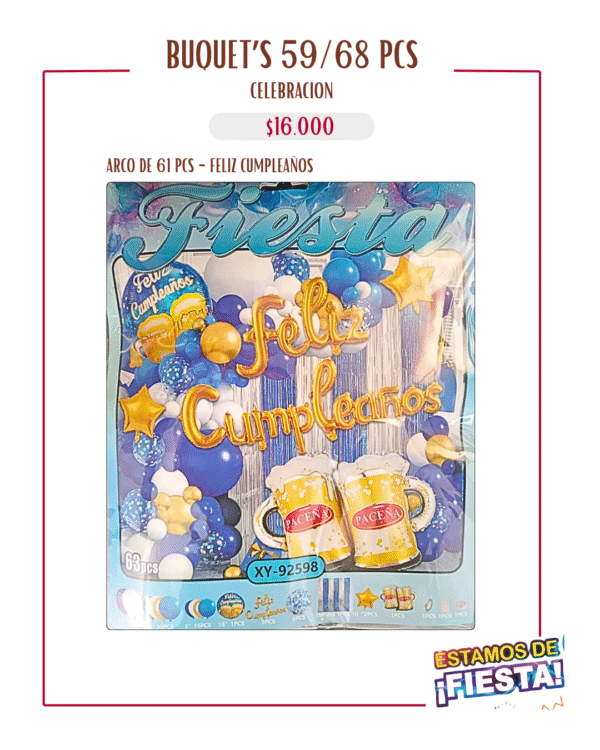 Arco de Celebración de 59 a 68 Pcs