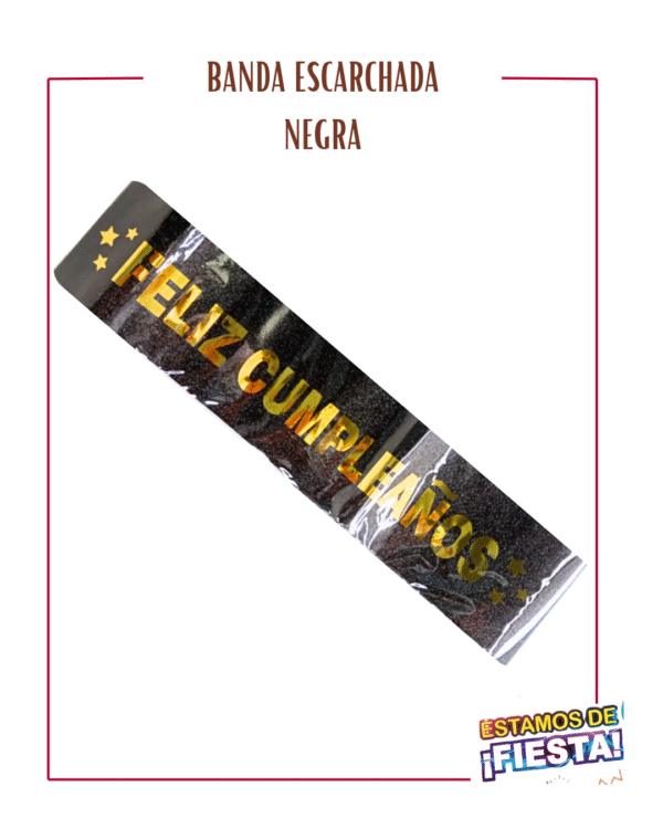 34 Banda Escarchada Letra Dorada