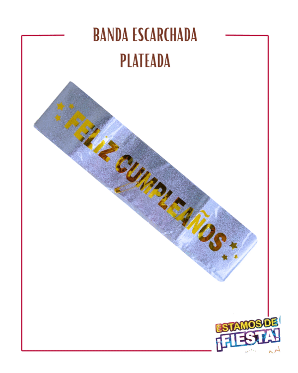 35 Banda Escarchada Letra Dorada