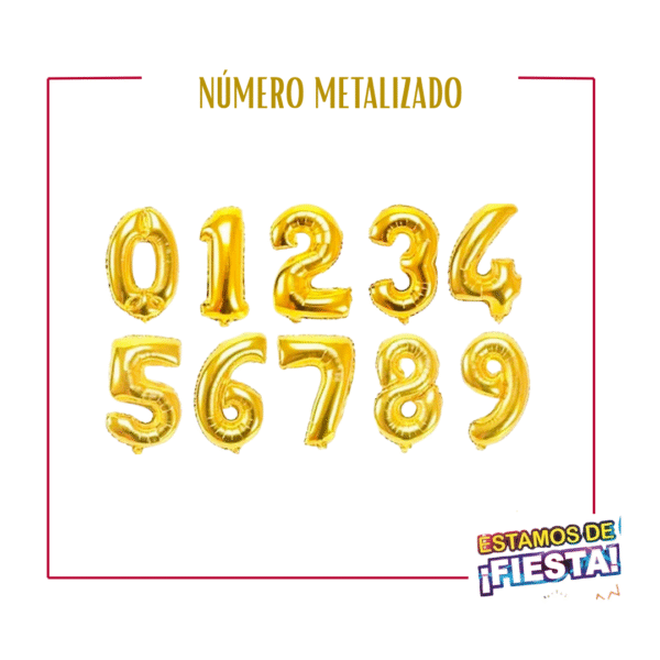 357 Números Metalizados