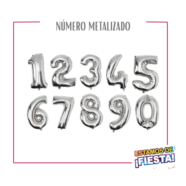 358 Números Metalizados