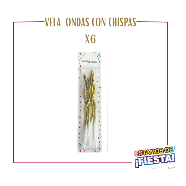 Vela Ondas con Chispas X6