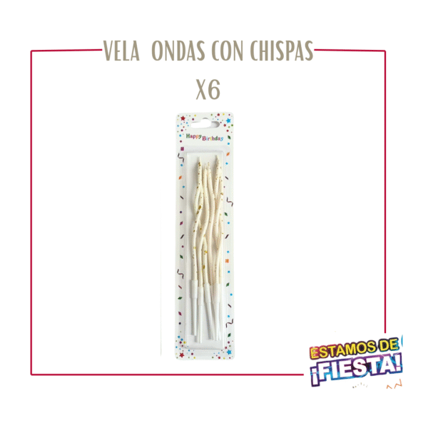 Vela Ondas con Chispas X6