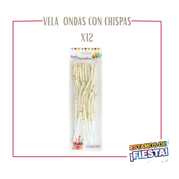408 Vela Ondas con Chispas X12