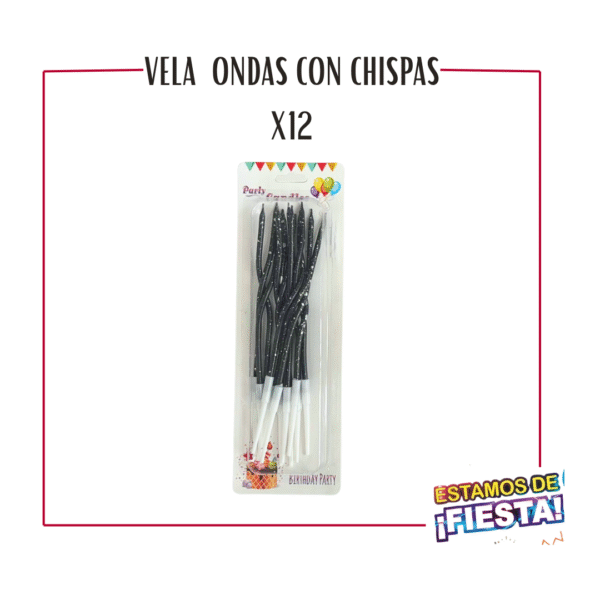409 Vela Ondas con Chispas X12