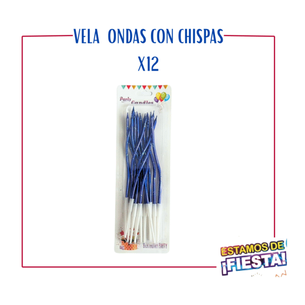 410 Vela Ondas con Chispas X12