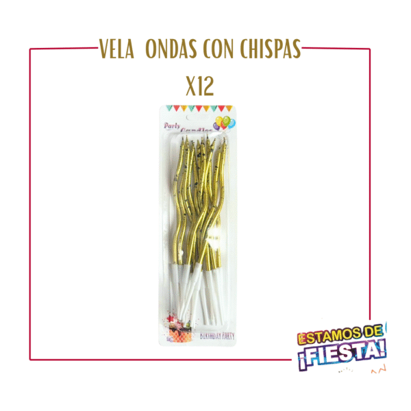 411 Vela Ondas con Chispas X12