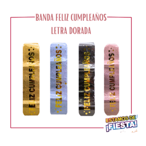 Banda Escarchada Letra Dorada