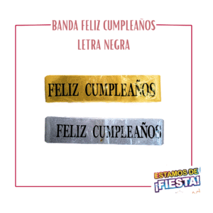 Bandas Escarchadas Letra Negra
