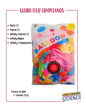 GLOBOS FELIZ CUMPLEAÑOS