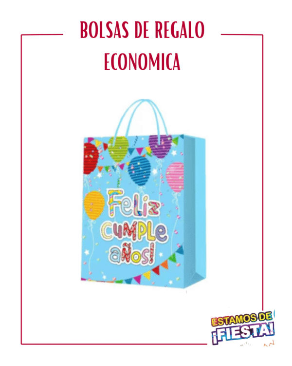BOLSA DE REGALO ECONOMICA FELIZ CUMPLEAÑOS - REF. 3E