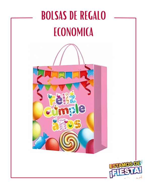 BOLSA DE REGALO FINA FELIZ CUMPLEAÑOS - REF. 4E