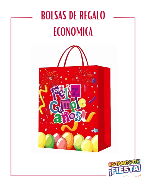 BOLSA DE REGALO FINA FELIZ CUMPLEAÑOS - REF. 4E