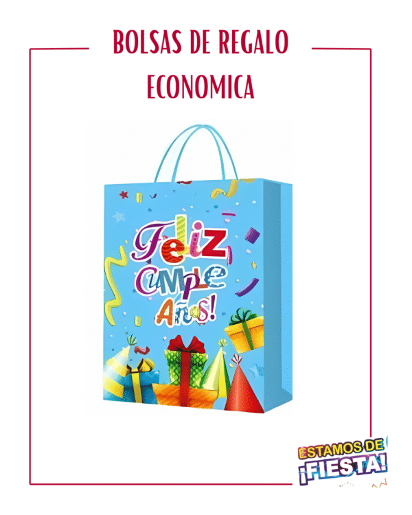 BOLSA DE REGALO FINA FELIZ CUMPLEAÑOS - REF. 4E