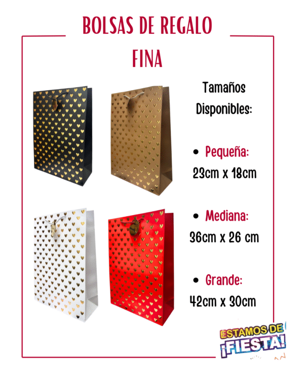 55 BOLSAS DE REGALO FINA CORAZONES