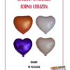 59 Globo Metalizado en Forma de Corazón