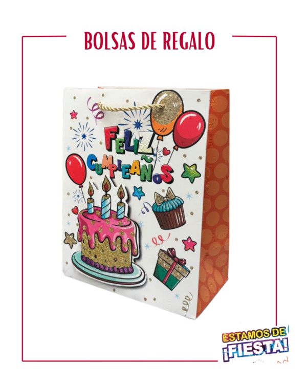 74 BOLSA DE REGALO FELIZ CUMPLEAÑOS FINA- I MODELO