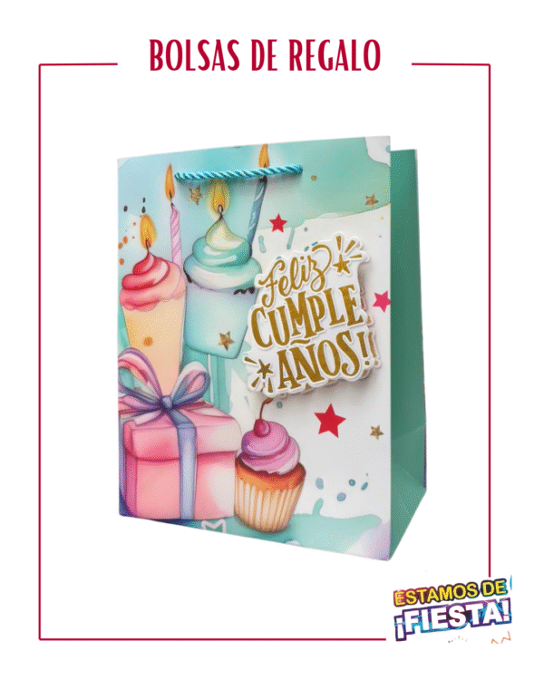 BOLSA DE REGALO FELIZ CUMPLEAÑOS FINA - II MODELO