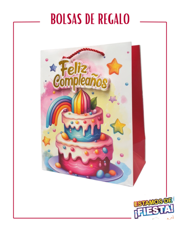 BOLSA DE REGALO FELIZ CUMPLEAÑOS FINA - II MODELO