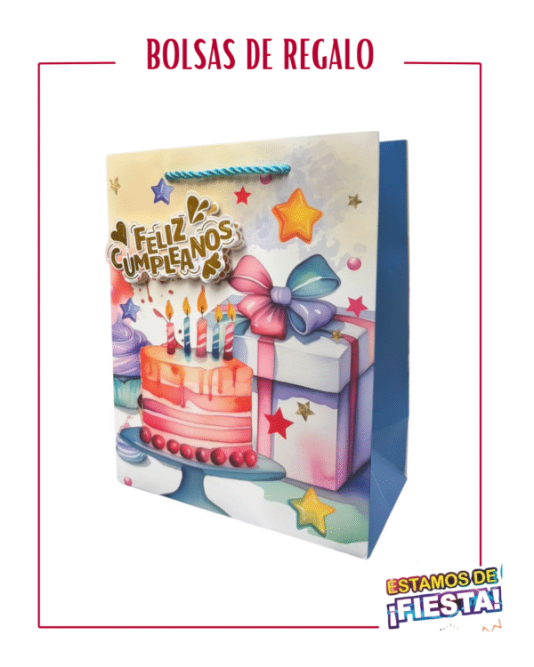 BOLSA DE REGALO FELIZ CUMPLEAÑOS FINA - II MODELO