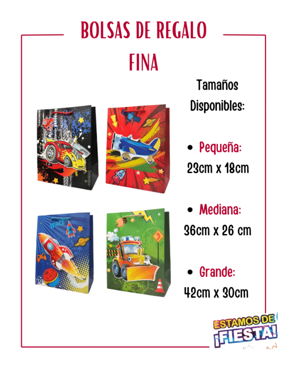 Bolsa de Regalo Fina – Motivo vehiculos