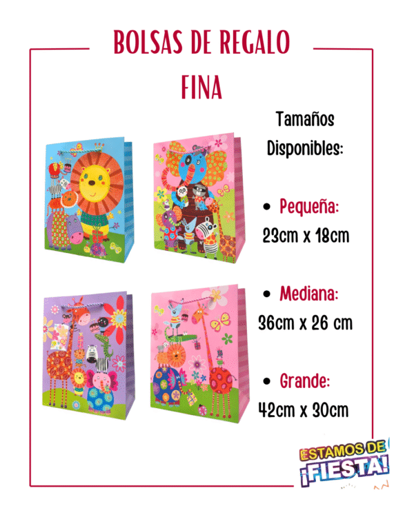 Bolsa de Regalo Fina - Motivo de Animales