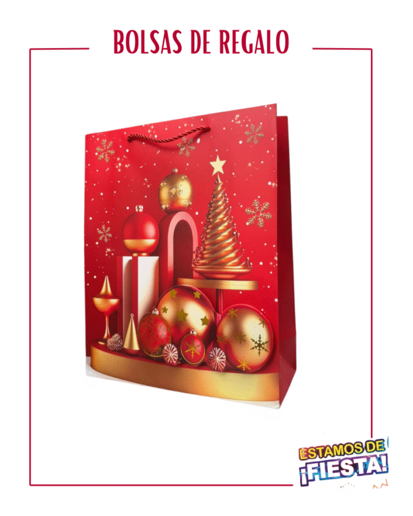 BOLSA DE REGALO FINA - NAVIDEÑA